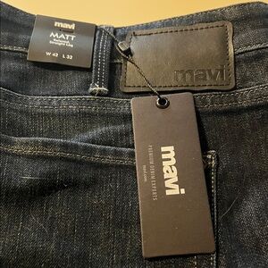 Mavi Men's Matt Straight Jeans - Deep Indigo